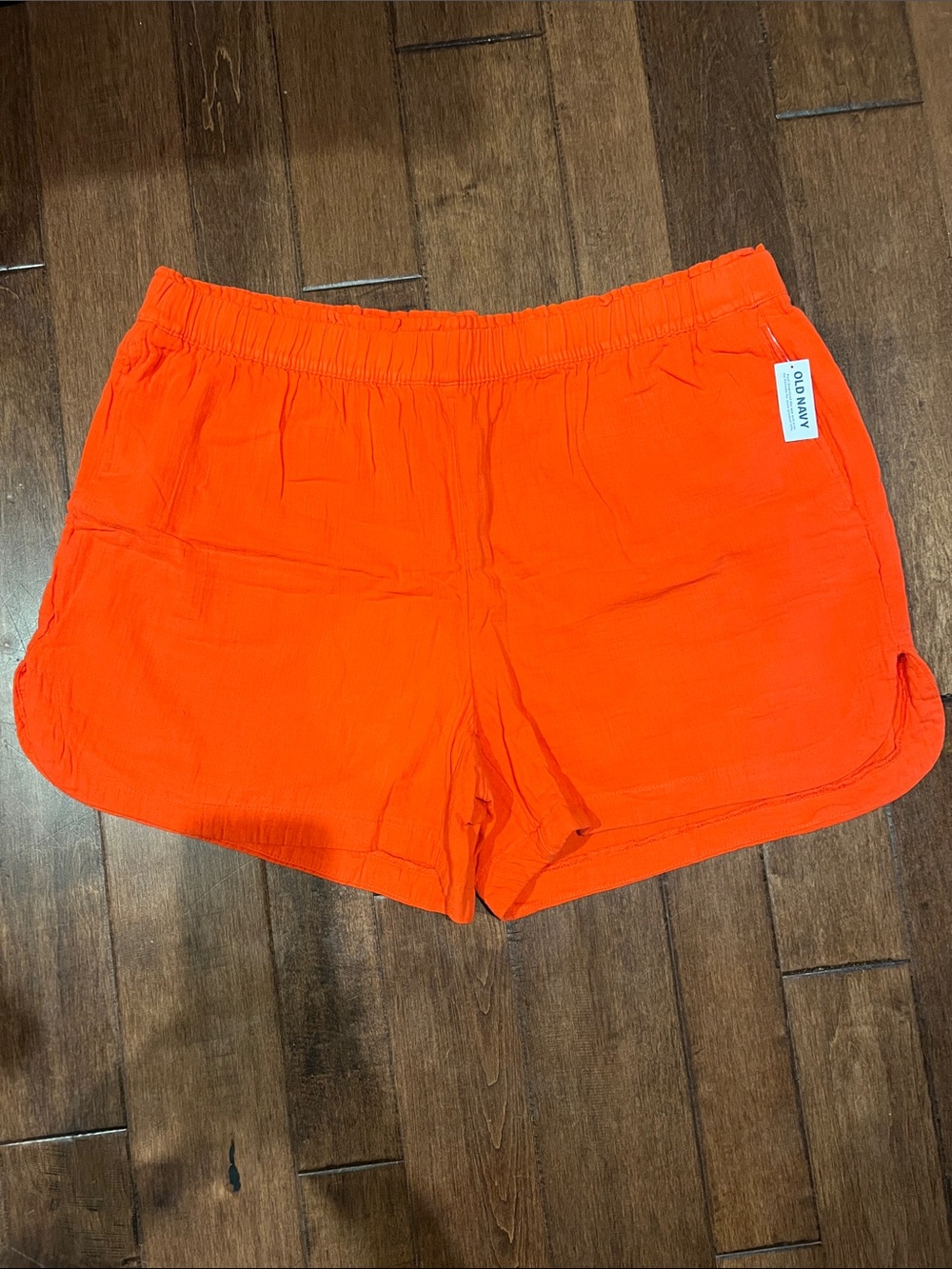 Old Navy Women's Vibrant Orange Linen Shorts